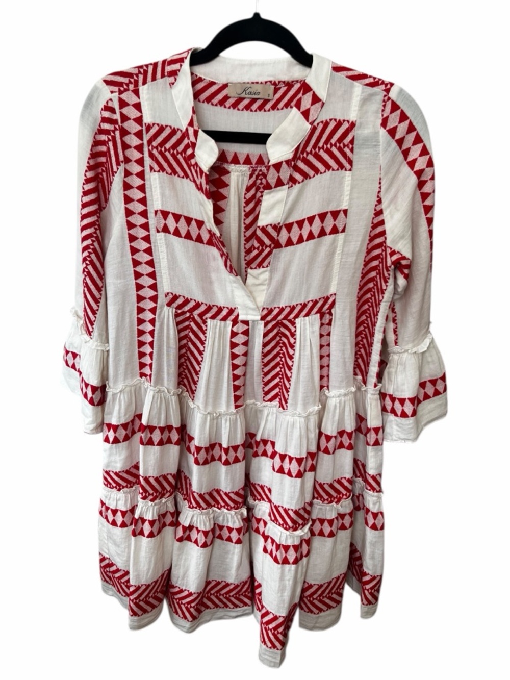 Kasia White 100% Cotton Tunic Dress, Size Small